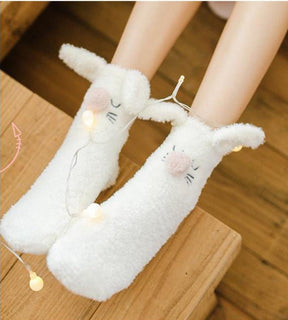 Chaussettes en Forme de Lapin