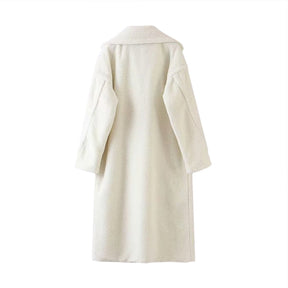 Manteau Pelucheux Blanc