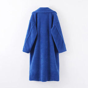 Manteau Pelucheux Bleu