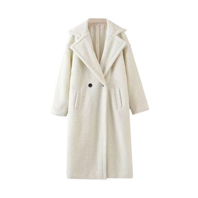 Manteau Pelucheux Blanc