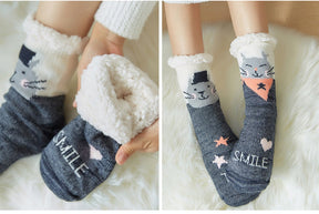 Chaussettes Moumoute Chat Gris