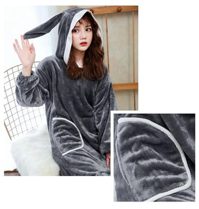 Pyjama Robe Lapin Gris