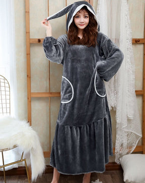 Pyjama Robe Lapin Gris