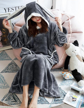 Pyjama Robe Lapin Gris