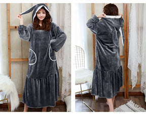 Pyjama Robe Lapin Gris