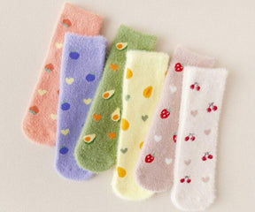 Chaussettes motif Fruits