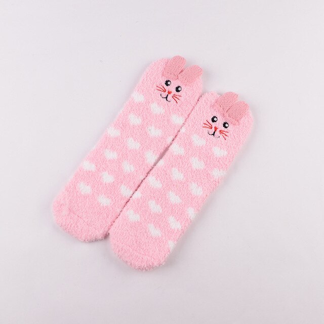 Chaussette Pilou Lapin Rose